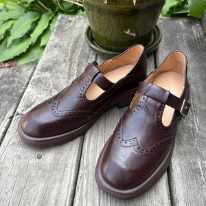 Brown Leather Women's Mary Jane’s